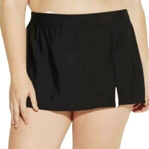 Aqua Green Womens Swim Skirt Bottoms Black Size Large